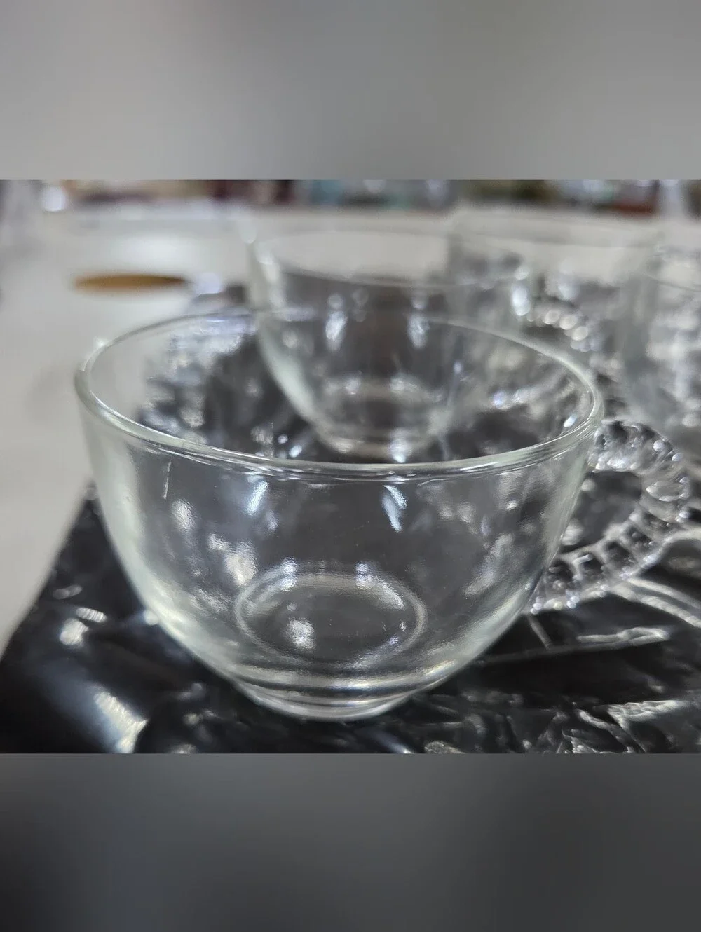 Vintage Federal Glass Homestead Wheat Snack Cups, Set 5